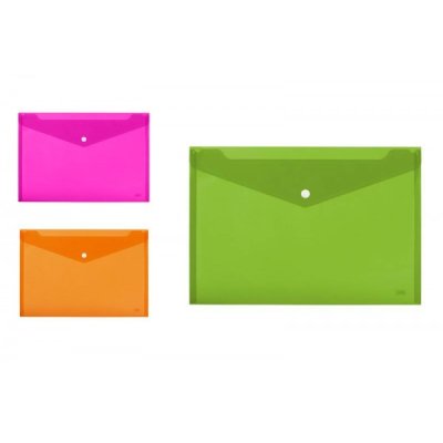 Buste in pp colori fluo 24x18,5cm colore assortiti fluo