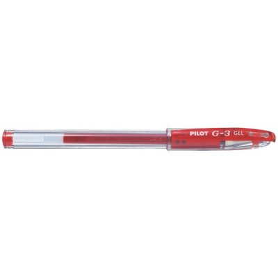 Penna roller PILOT BL-G3 con sistema d'inchiostro diretto ricaricabile, livello d'nchiostro visibile, grip ergonomico - punta 0,7mm - Rosso