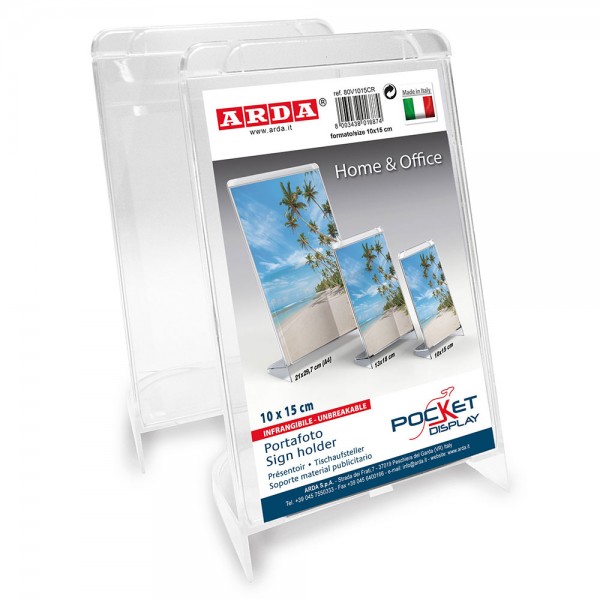 Portafoto, formato a6 verticale colore cristallo