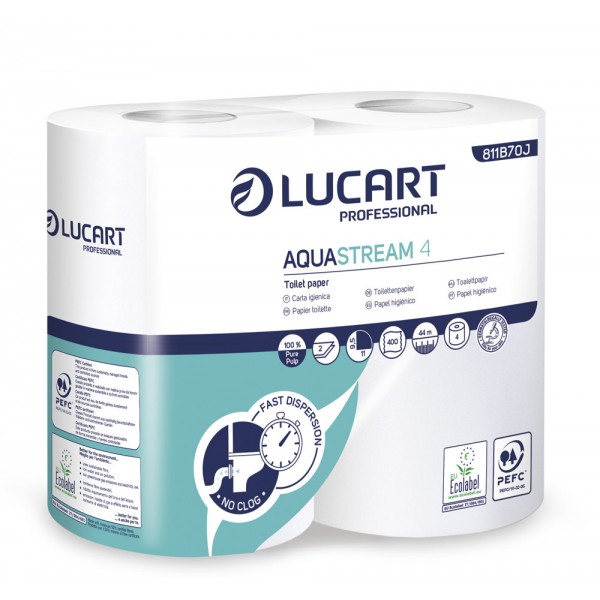 LUCART Carta igienica aquastream a rapido dissolvimento, 44m