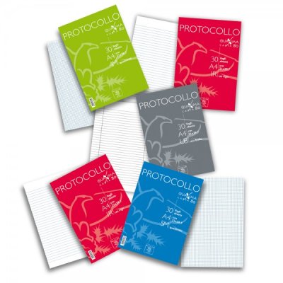 Quaxima - fogli protocollo colore bianco grammatura 80gr
