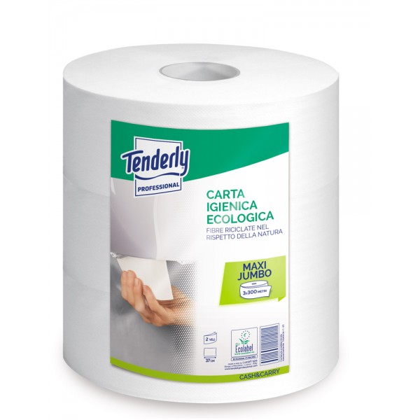 TENDERLY carta igienica ecologica maxi jumbo da 300m