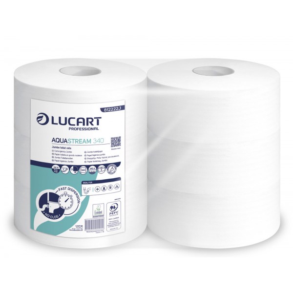 LUCART Carta igienica Aquastream jumbo, 340m
