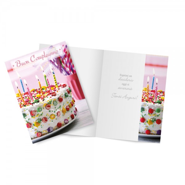 Biglietto augurale - compleanno colore fantasia