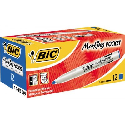 BIC Marcatore permanente con inchiostro a base d'alcool - Blu - 12pz