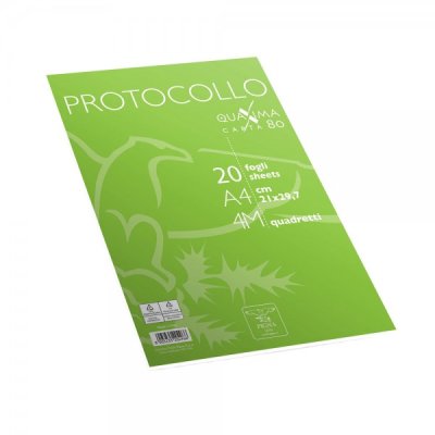 Fogli protocollo colore bianco grammatura 80gr