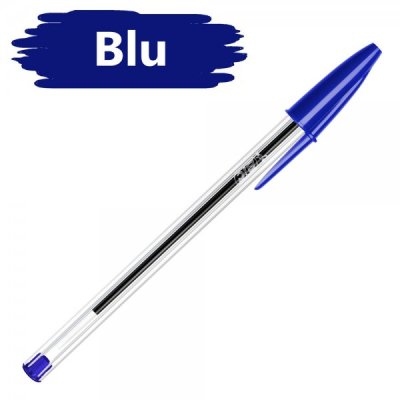 Penna a sfera BIC Cristal - punta da 1mm - Blu - 50pz