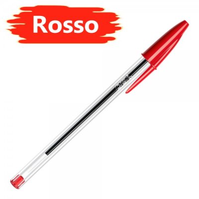 Penna a sfera BIC Cristal - punta da 1mm - Rosso - 50pz