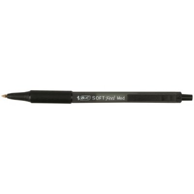 Penna a sfera BIC Soft feel - punta da 1mm - Nero - 12pz