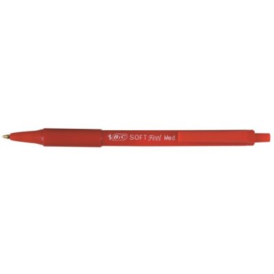Penna a sfera BIC Soft feel - punta da 1mm - Rosso - 12pz