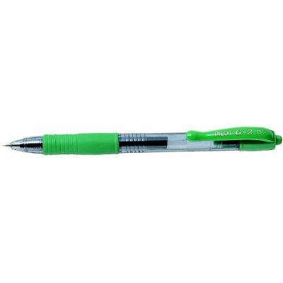 Penna roller PILOT BL-G2 con inchiostro gel ricaricabile e livello d'nchiostro visibile, grip ergonomico - punta 0,7mm - Verde
