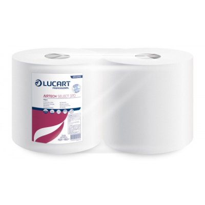 LUCART bobina industriale Airtech da 370 strappi, goffratura a SS, 1 velo