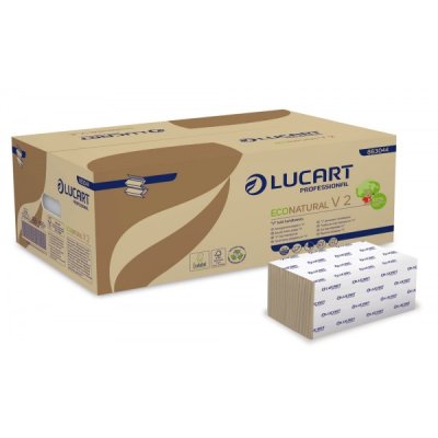 LUCART asciugamani econatural piegati a V da 190 strappi, 21x21cm