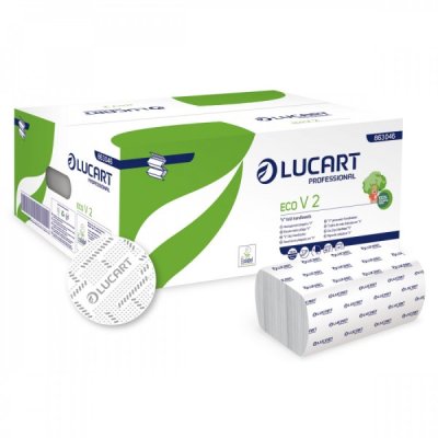 LUCART asciugamani eco piegati a V da 190 strappi, 21x21cm