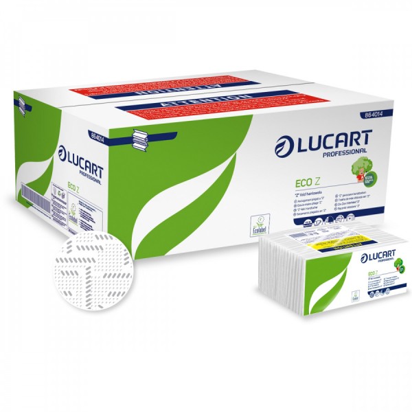 LUCART asciugamani eco piegati a Z da 220 strappi, 23x23,5cm