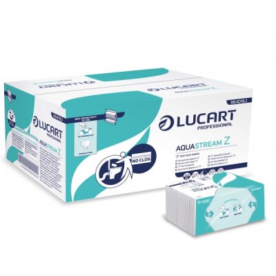 LUCART asciugamani aquastream piegati a Z da 242 strappi, 23x23,5cm