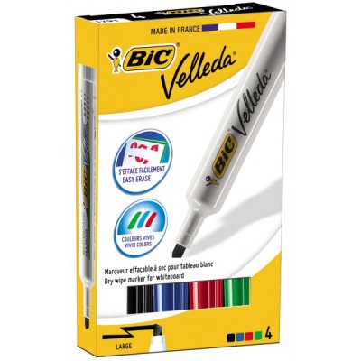 Velleda 1791 - marcatore per lavagne colore blu, nero, rosso, verde tipo punta scalpello