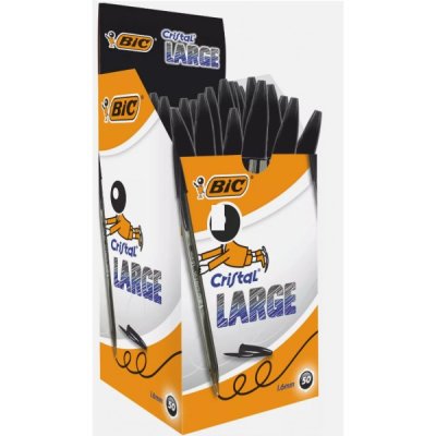 Penna a sfera BIC Cristal - punta da 1,6mm - Nero - 50pz