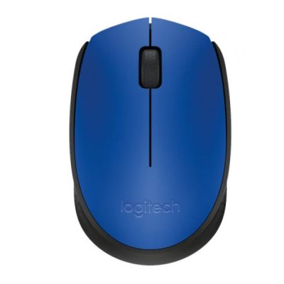 LOGITECH mouse wireless con 5 tasti blu-nero