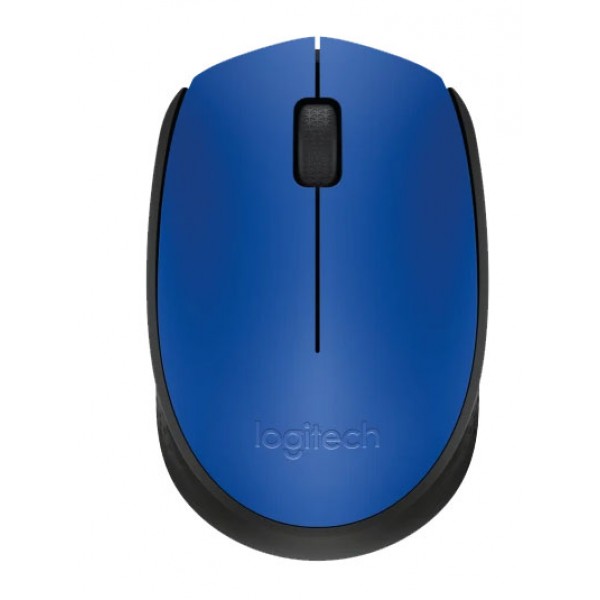 LOGITECH mouse wireless con 5 tasti blu-nero