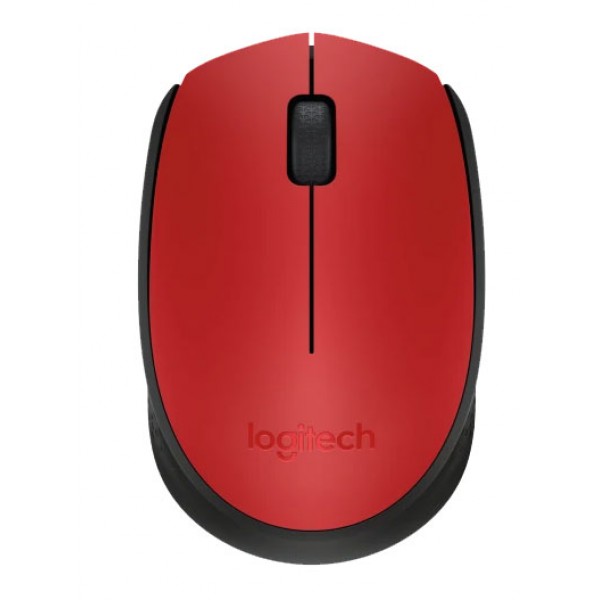 LOGITECH mouse wireless con 3 tasti rosso