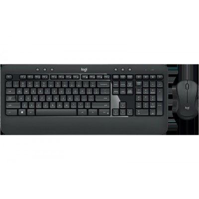 LOGITECH kit di mouse e tastiera nero con interfaccia wireless