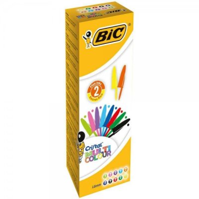Cristal multicolor - penna a sfera colore assortiti tipo punta conica