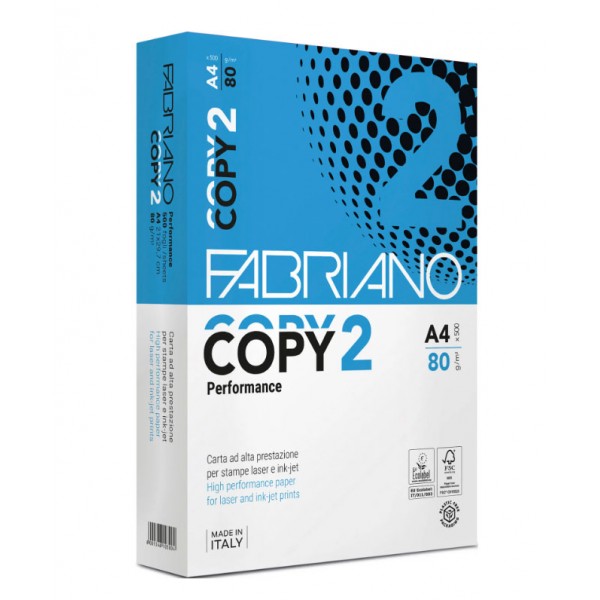 Carta per fotocopie copy 2 - a4 colore bianco grammatura 80gr