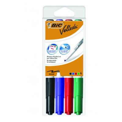 Velleda 1741 - marcatore per lavagne colore blu, nero, rosso, verde tipo punta tonda