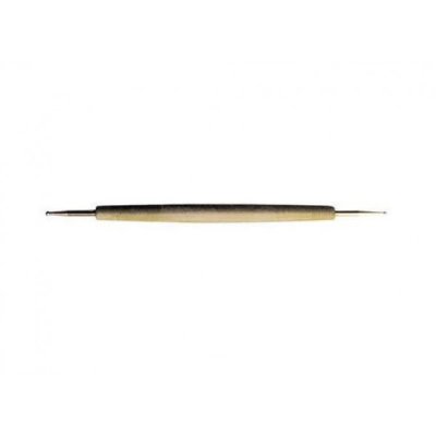 Bulino 18,5cm con doppia punta in acciaio colore metal