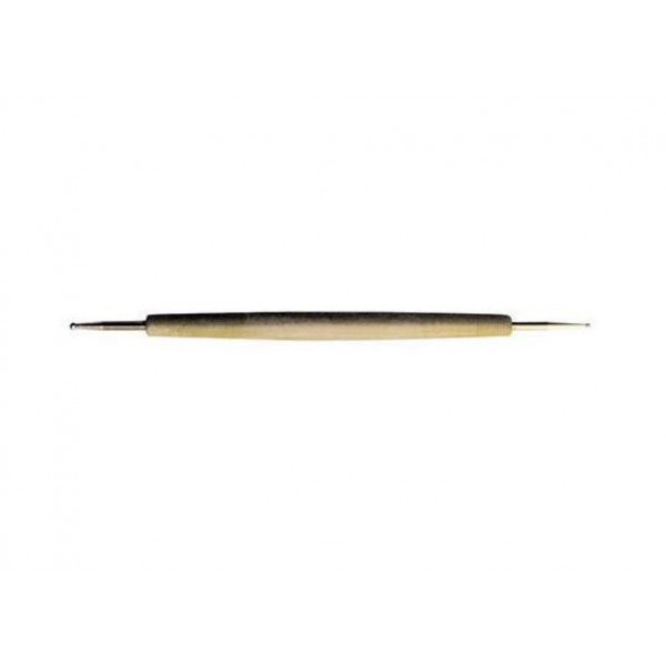 Bulino 18,5cm con doppia punta in acciaio colore metal
