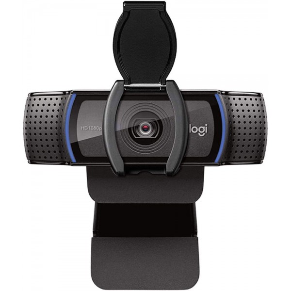 LOGITECH Webcam C920E da 3MP, risoluzione Full HD 1080p, con cavo USB da 1,5mt e 2 microfoni omnidirezionali integrati
