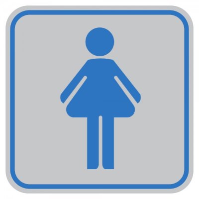Targhetta toilette donna