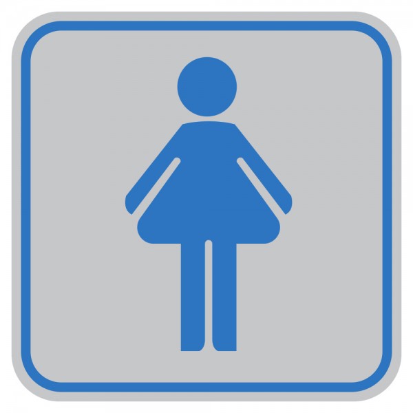Targhetta toilette donna