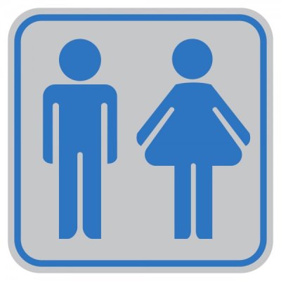Targhetta toilette uomo/donna