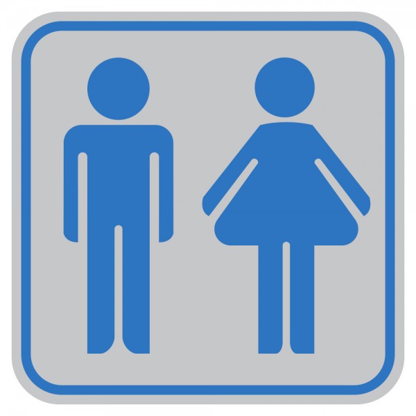Targhetta toilette uomo/donna