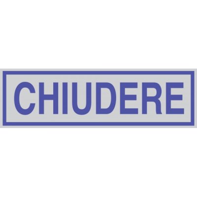 Targhetta chiudere