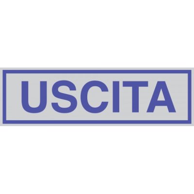Targhetta uscita