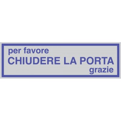 Targhetta chiudere la porta