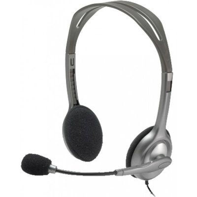 LOGITECH cuffia H110 con microfono girevole con connessione tramite due connettori JACK 3,5mm