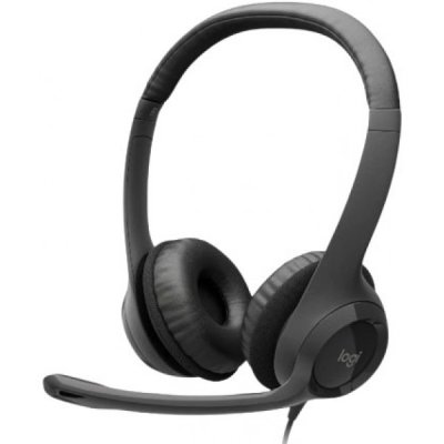 LOGITECH cuffia H390 con microfono girevole connessione tramite connettore USB