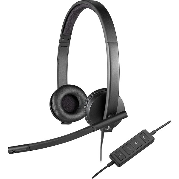Cuffia h570e con microfono girevole colore nero