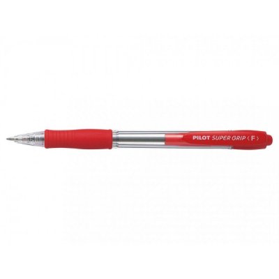Penna a sfera PILOT Supergrip ricaricabile con livello d'inchiostro visibile - punta 0,7mm - Rosso