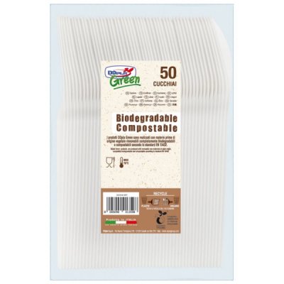 Cucchiai compact bio, 50pz colore avorio