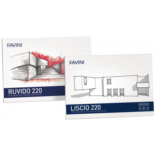 Album da disegno ruvido 220 20fg colore bianco grammatura 220gr