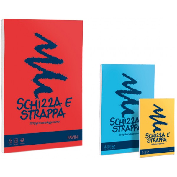 Schizza e strappa - blocco collato grammatura 50gr