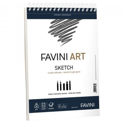 Sketch art - album da disegno spiralato colore bianco grammatura 90gr