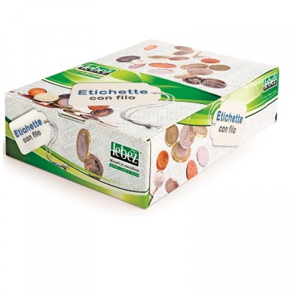 Etichette con filo colore bianco