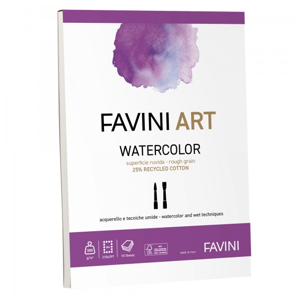Watercolor art - album da disegno colore bianco grammatura 300gr
