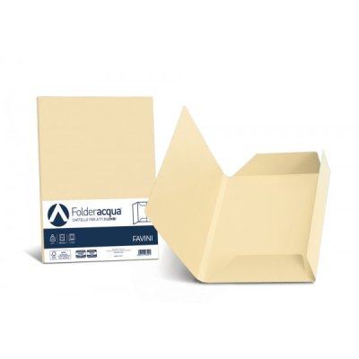 FAVINI cartellina in cartoncino a 3 lembi 24,5x34,5cm - 200g - Camoscio